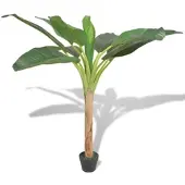 Furnicato Künstlicher Bananenbaum mit Topf 150 cm Grün