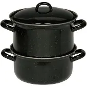 Riess Potatoe Steamer 0286-22 Kochtopf inkl. Deckel, emailliert, 18 cm Durchmesser, Induktionsherd-geeignet