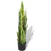 Furnicato Künstliche Sansevieria Bogenhanf mit Topf 90 cm Grün