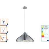 TRIO Pendelleuchte RAMSES in Nickel, E27, Ø 41cm, Länge 150cm,