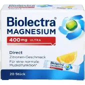 Hermes Arzneimittel GmbH Biolectra Magnesium 400 mg ultra direct Zitronengeschmack, 20 St. Beutel