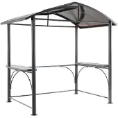 Mountfield Schwarzer Grillschutz aus Stahl 50 x 40 cm, universell, hitzebeständig, Funkenflug- und Grillgutschutz