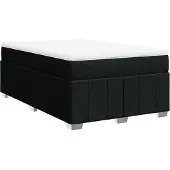 Syfax Boxspringbett mit Matratze Schwarz 120x200 cm Stoff