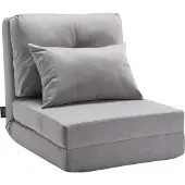 Vevor Umwandelbares Bodensofa Schlafsofa, 5-fach verstellbares klappbares gepolstertes Lazy-Sofa, faltbares Sofa für Wohnzimmer, grau