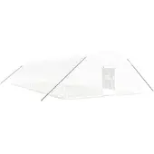 Furnicato Gewächshaus mit Stahlrahmen Weiß 96 m2 16x6x2,85 m