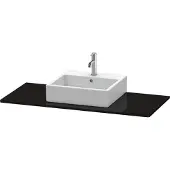 Duravit Konsole XSquare 80x55cm, sw hochglanz, mit 1 Ausschnitt