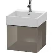 Duravit L-Cube Waschtischunterbau wandhängend, 1 Auszug, 484x394x459mm, LC617408989, Farbe: Flannel Grey Hochglanz Lack