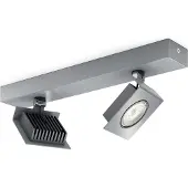 Philips myLiving METRYS LED-Spot Aluminium, Strahler Oberflächenbeleuchtung, 2 Glühbirne(n), 2700 K, 220-240 V, Aluminium