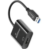 MediaRange USB-A zu HDMI Audio und Video Konverter, 20cm, schwarz