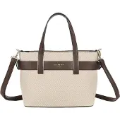 Gallantry Paris Gallantry, Damen Shopper strukturierter Stoff doppelte Henkel Gurt, Braun / Beige