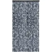 Arsvita Flauschvorhang Flauschgardine Vorhang 90 cm x 200 cm Meliert Blau Weiß Silber