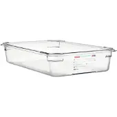 ARAVEN GN-Behälter 1/1, Polycarbonat, Tiefe: 100 mm, Inhalt: 13 L
