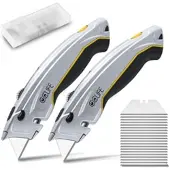 CCLIFE 2 Stück Professionelle Universalmesser Mit 20 SK5 Edelstahlklingen