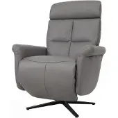 Mendler Relaxsessel HWC-L10, Design Fernsehsessel TV-Sessel Liegesessel, Liegefunktion drehbar dunkelgrau