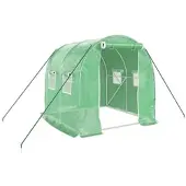 Furnicato Gewächshaus mit Stahlrahmen Grün 4 m2 2x2x2 m