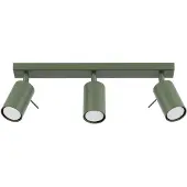 Licht-Erlebnisse Spot Lampe Metall verstellbar Olivgrün GU10 3-flammig länglich Modern Strahler