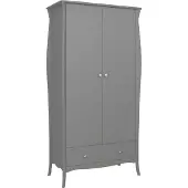 Ebuy24 Simon Kleiderschrank 1 Schublade 2 Türen grau.