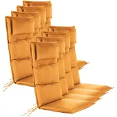 Aspero 8 wasserdichte Stuhlauflagen Hochlehner Sitzpolster