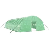 Furnicato Gewächshaus mit Stahlrahmen Grün 72 m2 12x6x2,85 m