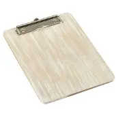 Genware White Wash Wooden Menu Clipboard A5 18,5x24,5x0,6 Cm