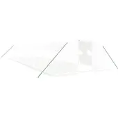 Furnicato Gewächshaus mit Stahlrahmen Weiß 56 m2 14x4x2 m