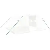 Furnicato Gewächshaus mit Stahlrahmen Weiß 16 m2 4x4x2 m