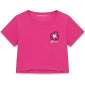 GUESS Mädchen Crop T-Shirt Purple Dragonfruit