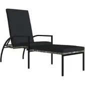 Furnicato Sonnenliege Mit Fußhocker Pe-rattan Grau
