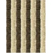 Arsvita Flauschvorhang Flauschgardine Vorhang 120 cm x 200 cm Unistreifen Beige Braun