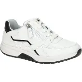 Gabor ROLLINGSOFT Damenschuhe - bequeme Schnür- Halbschuhe weiß