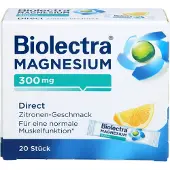 Biolectra Magnesium 300 mg Direct Zitrone Sticks 20 St Pellets