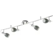 Eglo Deckenlampe Spico, Deckenstrahler, Stahl, Kunststoff in chrom, silber, E14 Fassung