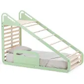 Mamatoyz Holz Kinderbett Sleepy Montessori Bett Grün 210x100x150 cm