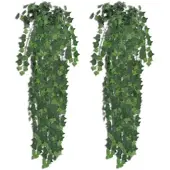 Furnicato Künstlicher Efeu Grün 90 cm 2 Stück
