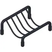 Giese Seifenablage 30006-14 Standmodell, für Waschtisch, 70 mm schwarz matt