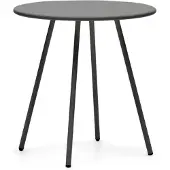 Natur24 Runder Gartentisch Montjoi 70 x 70 x 74 cm Stahl Grau Wohnaccessoire Ablage Neu