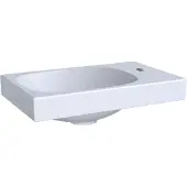 Geberit Acanto Handwaschbecken, 1 Hahnloch rechts, ohne Überlauf, 400x250mm, 500.635.01.8, Farbe: Weiß, mit KeraTect