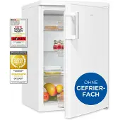Exquisit Vollraumkühlschrank KS516-V-H-010E weiss | 133 l Nutzinhalt | Glasablagen verstellbar | LED-Licht | Gemüseschublade