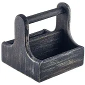 Genware Kleiner Schwarzer Tischkartenhalter Aus Holz