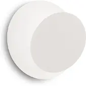 Ideal Lux Zeitgenössische Wandleuchte Tick Metall Weiß 1 Licht 7,5W 3000K Warmes Licht