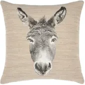 PAD Dekokissen "MOO", beige (natur), B:45cm L:45cm, Baumwolle, Dekokissen_Sitzkissen_Kissenhüllen, Dekokissen, Made in Europe, Kissenhülle ohne Füllung, 1 Stück, Tiermotiv, 45x45 cm