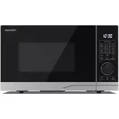 Sharp YC-PC284AE-S Mikrowelle mit Grill und Konvektion (Heißluft) Mikrowelle: 900W, Grill: 1250W, Heißluft: 2200W, 10 Leistungsstufen, silber