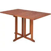 Spetebo Massivholz Gartentisch rechteckig, klappbar - Eukalyptus(eckig)