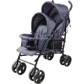 Big Buy Cooking Bambisol Doppelstock-Babywagen Marineblau