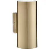 Ideal Lux Modernes Applique Look Metall Messing brüniert 2 Lichter 7W 3000K Warmes Licht