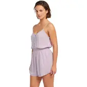 O'Neill Playsuit Damen Thin Strap Buttoned Romper Pale Lavender-XL