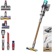 Dyson V15 Detect Extra, 2-in-1-Stabstaubsauger, Beutellos, Blau, Kupfer, Trocken, HEPA, Zyklonal