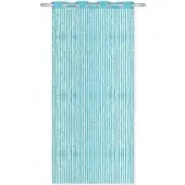 Arsvita Fadenvorhang Trennvorhang Dekoschal Gardine Metall-Optik Ösen 140 cm x 250 cm Türkis