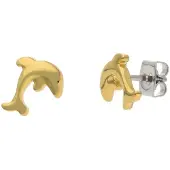 Boccia 05090-02 Kinder-Ohrstecker Titan Ohrringe Delfin Goldfarben