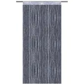 Arsvita Fadenvorhang Fadengardine Gardine Vorhang Metall-Optik 140 cm x 250 cm Stangendurchzug Silber